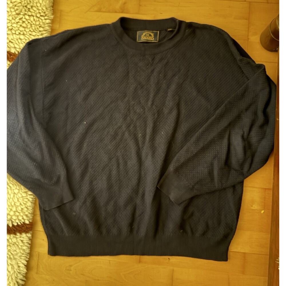VTG BD Baggies Original Navy Blue Cotton Oversized Sweater XL